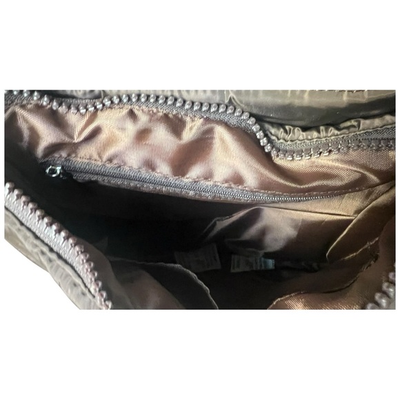 CeeKlein Brown Large Quilted Puffer Tote and Crossbody Bag with Strap Nylon New - Picture 11 of 16